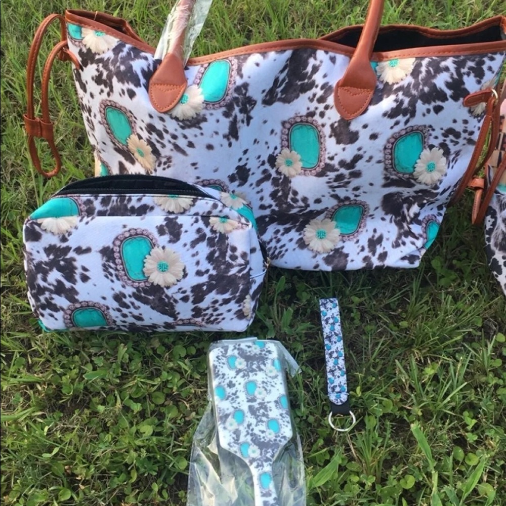SOLD.   Cowhide Concho Purse Bundle